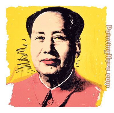 Mao Pink Shirt painting - Andy Warhol Mao Pink Shirt art painting